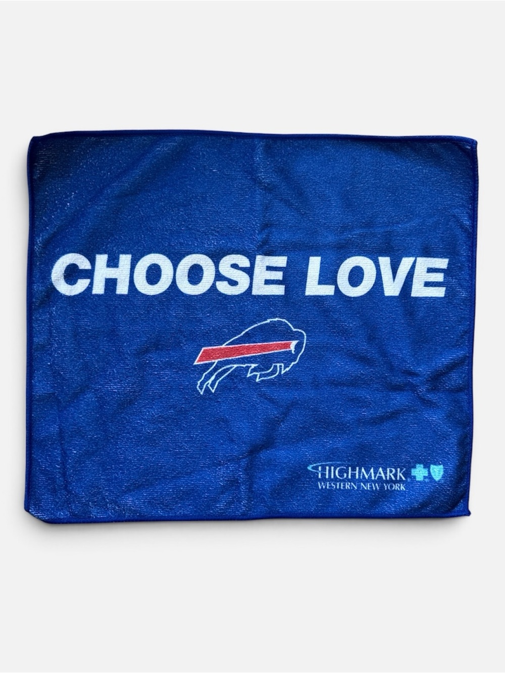 Buffalo Bills NFL football rally towel “Choose Love”